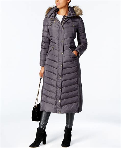 michael kors knit-trim-sides faux-fur-trim